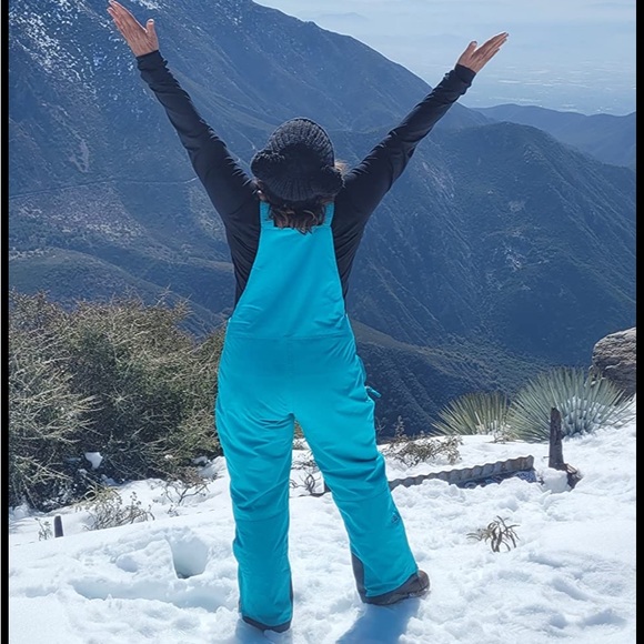 Bib blue snow ski insulated warm jumpsuit overall snow suit blue warm - Picture 3 of 5